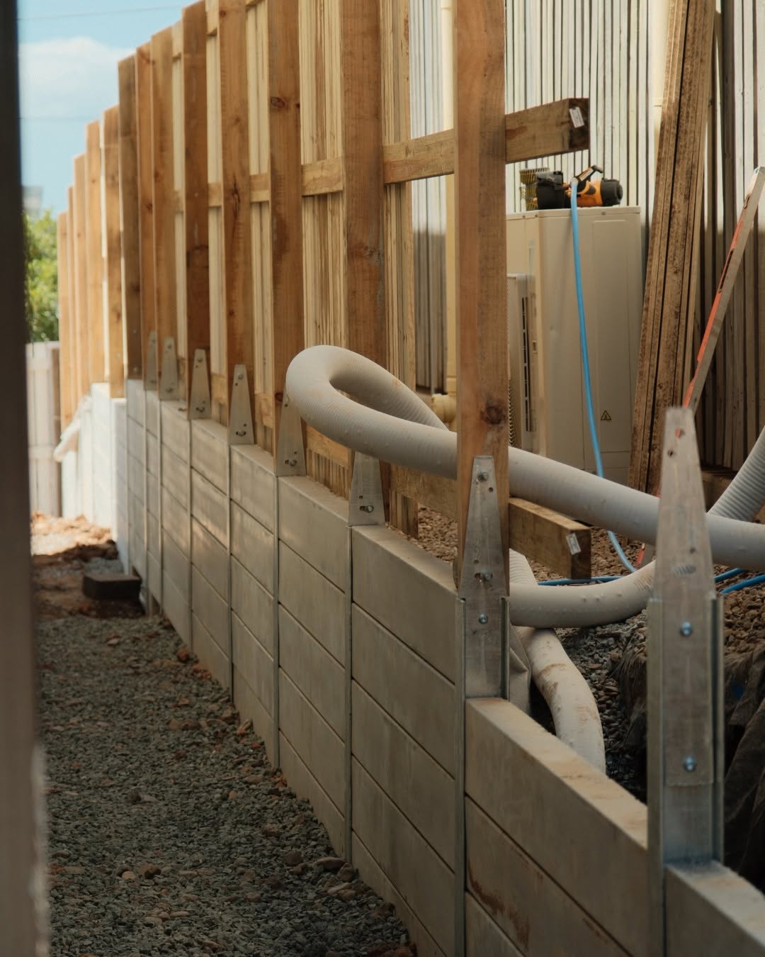 Concrete sleeper retaining wall Cannon Hill Brisbane QLD — MJ GreenGuard