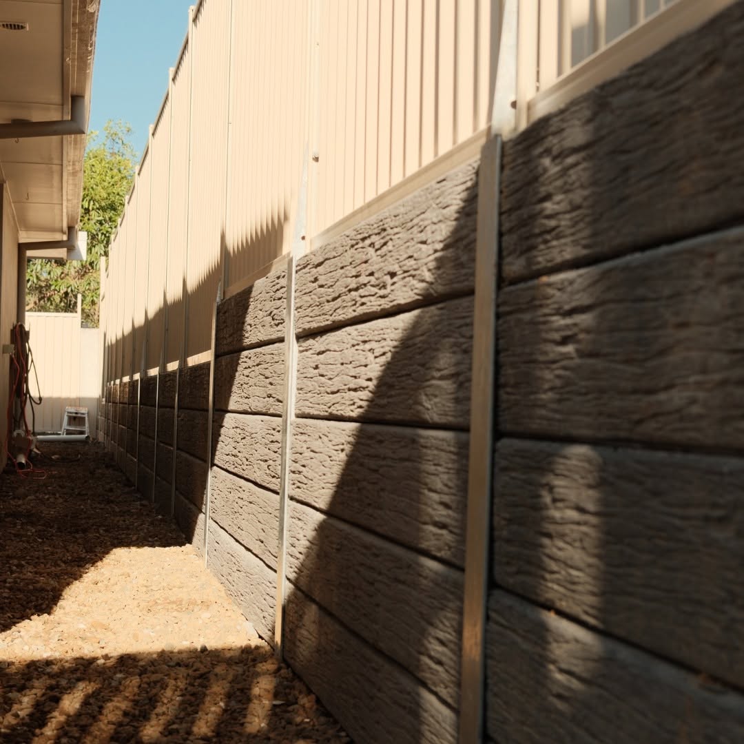 Concrete sleeper retaining wall Springfield QLD — MJ GreenGuard